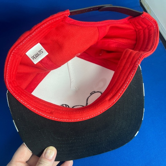 Snoopy Chill Peanuts checkered brim snap back hat - Picture 4 of 4